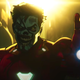 A zombified Iron Man preparing to blast you with his repulsor beam in a still from Marvel's animated What If series.